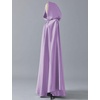 image:imageBEAUTELICATE Womens Wedding Hooded Cape Bridal Cloak Poncho Full LengthLilac