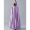 image:imageBEAUTELICATE Womens Wedding Hooded Cape Bridal Cloak Poncho Full LengthLilac
