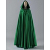 image:imageBEAUTELICATE Womens Wedding Hooded Cape Bridal Cloak Poncho Full LengthMoss Green