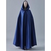 image:imageBEAUTELICATE Womens Wedding Hooded Cape Bridal Cloak Poncho Full LengthNavy Blue