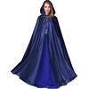 image:imageBEAUTELICATE Womens Wedding Hooded Cape Bridal Cloak Poncho Full LengthNavy Blue