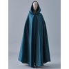 image:imageBEAUTELICATE Womens Wedding Hooded Cape Bridal Cloak Poncho Full LengthPeacock Blue