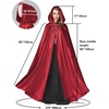 image:imageBEAUTELICATE Womens Wedding Hooded Cape Bridal Cloak Poncho Full LengthRed