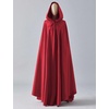 image:imageBEAUTELICATE Womens Wedding Hooded Cape Bridal Cloak Poncho Full LengthRed