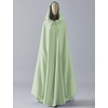 image:imageBEAUTELICATE Womens Wedding Hooded Cape Bridal Cloak Poncho Full LengthSage Green
