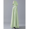 image:imageBEAUTELICATE Womens Wedding Hooded Cape Bridal Cloak Poncho Full LengthSage Green