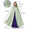 image:imageBEAUTELICATE Womens Wedding Hooded Cape Bridal Cloak Poncho Full LengthSage Green