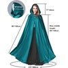 image:imageBEAUTELICATE Womens Wedding Hooded Cape Bridal Cloak Poncho Full LengthTeal
