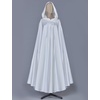 image:imageBEAUTELICATE Womens Wedding Hooded Cape Bridal Cloak Poncho Full LengthWhite