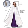 image:imageBEAUTELICATE Womens Wedding Hooded Cape Bridal Cloak Poncho Full LengthWhite