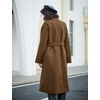 image:imageBEAUTELICATE Womens Wool Coat Single Breasted Winter Long Trench Coat with Belt 2 Pockets