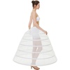 image:imageBEAUTELICATE 6 Hoops Petticoat Full Aline Floorlength Bridal Hoop Skirt Gown CrinolinaWhite