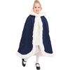 image:imageBEAUTELICATE Flower Girl Hooded Fur Cape Winter Wedding Cloak for Kid Toddler Costume Christmas Baby CoatNavy Blue