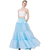 image:imageBEAUTELICATE Hoopless Petticoat Aline Petticoat Skirt for Women Under Dress Crinoline UnderskirtSky Blue