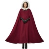 image:imageBEAUTELICATE Renaissance Hooded Cloak Cosplay Medieval Wool Blend Halloween WinterBurgundy