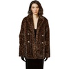 image:imageBEAUTELICATE Women Leopard Print Fleece Coat Loose Fur Coat with Pockets Lapel Faux Fur With Satin Lining