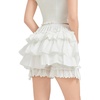 image:imageBEAUTELICATE Women Short Bloomers 100 Cotton Vintage Underskirt 3 Tiered Ruffled Elastic WaistbandIvory