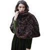 image:imageBEAUTELICATE Women Short Cape Faux Mink Fur Shawl Pullover Cowl Neck Medieval Short TopsLong Stylemink Print