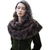 image:imageBEAUTELICATE Women Short Cape Faux Mink Fur Shawl Pullover Cowl Neck Medieval Short TopsShort Stylemink Print