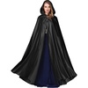 image:imageBEAUTELICATE Womens Wedding Hooded Cape Bridal Cloak Poncho Full LengthBlack