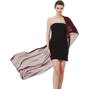 image:imageBEAUTELIATE Soft Chiffon Scarfs Shawls and Wraps for Evening Dresses Bridal Wedding Shawl WrapsCabernet