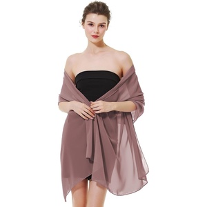 image:imageBEAUTELIATE Soft Chiffon Scarfs Shawls and Wraps for Evening Dresses Bridal Wedding Shawl WrapsCinnamon Rose