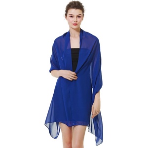 image:imageBEAUTELIATE Soft Chiffon Scarfs Shawls and Wraps for Evening Dresses Bridal Wedding Shawl WrapsRoyal Blue