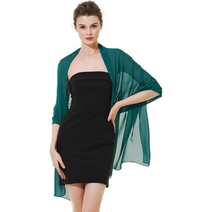 image:imageBEAUTELIATE Soft Chiffon Scarfs Shawls and Wraps for Evening Dresses Bridal Wedding Shawl WrapsTeal Blue