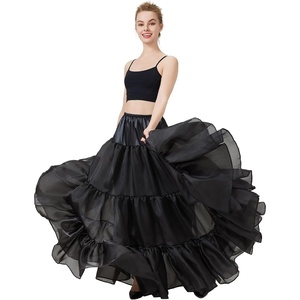 image:imageBEAUTELICATE Hoopless Petticoat Aline Petticoat Skirt for Women Under Dress Crinoline UnderskirtBlack