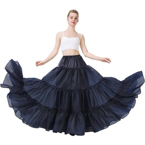 image:imageBEAUTELICATE Hoopless Petticoat Aline Petticoat Skirt for Women Under Dress Crinoline UnderskirtMidnight Blue