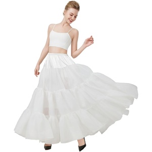 image:imageBEAUTELICATE Hoopless Petticoat Aline Petticoat Skirt for Women Under Dress Crinoline UnderskirtOffwhite