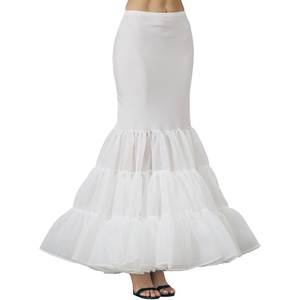 image:imageBEAUTELICATE Women Petticoat Skirt for Women Under Dress Hoopless Petticoat Mermaid PetticoatWhite