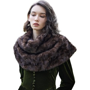image:imageBEAUTELICATE Women Short Cape Faux Mink Fur Shawl Pullover Cowl Neck Medieval Short TopsShort Stylemink Print