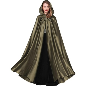 image:imageBEAUTELICATE Womens Wedding Hooded Cape Bridal Cloak Poncho Full LengthArmy Green
