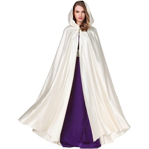 image:imageBEAUTELICATE Womens Wedding Hooded Cape Bridal Cloak Poncho Full LengthLight Ivory