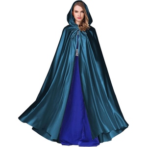 image:imageBEAUTELICATE Womens Wedding Hooded Cape Bridal Cloak Poncho Full LengthPeacock Blue