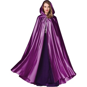 image:imageBEAUTELICATE Womens Wedding Hooded Cape Bridal Cloak Poncho Full LengthPurple