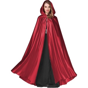 image:imageBEAUTELICATE Womens Wedding Hooded Cape Bridal Cloak Poncho Full LengthRed