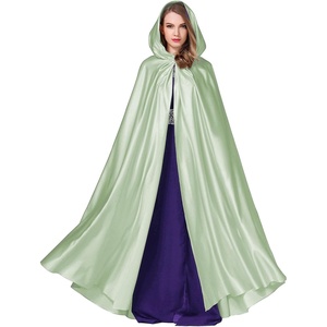 image:imageBEAUTELICATE Womens Wedding Hooded Cape Bridal Cloak Poncho Full LengthSage Green