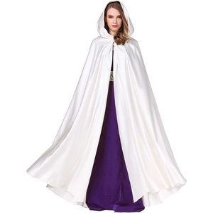 image:imageBEAUTELICATE Womens Wedding Hooded Cape Bridal Cloak Poncho Full LengthWhite