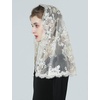 image:imageBEAUTELICATE 1st Communion Veil  Catholic Mantilla and Chapel Veil for Church Easter Latin MassChampagned Shape