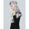image:imageBEAUTELICATE 1st Communion Veil  Catholic Mantilla and Chapel Veil for Church Easter Latin MassChampagneinfinity