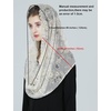 image:imageBEAUTELICATE 1st Communion Veil  Catholic Mantilla and Chapel Veil for Church Easter Latin MassGoldinfinity