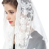 image:imageBEAUTELICATE Catholic Chapel Veil Easter Mantilla Latin Mass Church Cathedral Head Covering Infinity Lace ScarfStyle1off White