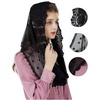 image:imageBEAUTELICATE Easter Catholic Mantilla Chapel Veil Latin Mass Halloween Church Cathedral Lace Head CoveringBlack