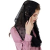 image:imageBEAUTELICATE Easter Catholic Mantilla Chapel Veil Latin Mass Halloween Church Cathedral Lace Head CoveringBlack