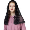 image:imageBEAUTELICATE Lace Veil For Church Catholic Cathedral Chapel Mantilla 1st Communion Head Covering Latin Mass EasterBlack 1