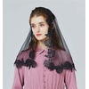 image:imageBEAUTELICATE Lace Veil For Church Catholic Cathedral Chapel Mantilla 1st Communion Head Covering Latin Mass EasterBlack 3