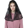 image:imageBEAUTELICATE Lace Veil For Church Catholic Cathedral Chapel Mantilla 1st Communion Head Covering Latin Mass EasterBlack 4
