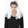 image:imageBEAUTELICATE Lace Veil For Church Catholic Cathedral Chapel Mantilla 1st Communion Head Covering Latin Mass EasterIvory 2